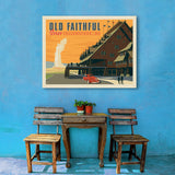 Yellowstone National Park: Old Faithful Inn - Canvas, Canvas / 30x40