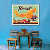 100th Anniversary Of Route 66 (Map) - Canvas, Canvas / 30x40