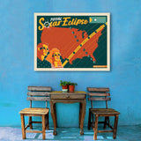 2024 Total Solar Eclipse Map - Canvas, Canvas / 30x40