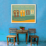 Flip Flops Hangin’ Out Together - Canvas, Canvas / 30x40