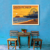 Santa Monica Pier: Sunset - Canvas, Canvas / 30x40