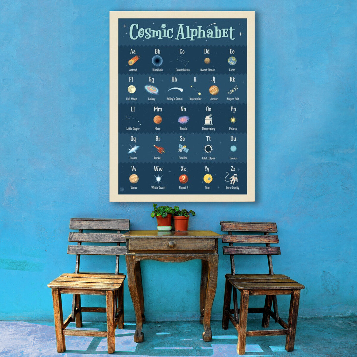 Cosmic Alphabet — Space Travel Poster | Canvas Wall Art – Anderson