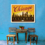 Chicago: Horizontal Skyline - Canvas, Canvas / 30x40