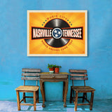 Music City: Vinyl Record (Horizontal) - Canvas, Canvas / 30x40