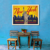 New York City: Horizontal Skyline - Canvas, Canvas / 30x40