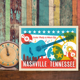 Lookin' Pretty In Music City (Horizontal) - Canvas, Canvas / 9x12