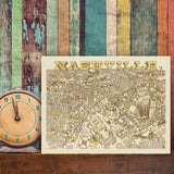 Illustrated Map of Nashville - Canvas, Canvas / 9x12