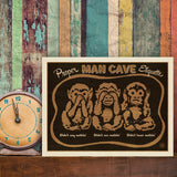 Man Cave Etiquette - Canvas, Canvas / 9x12