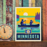 Minnesota State Pride (Old Flag) - Canvas, Canvas / 9x12