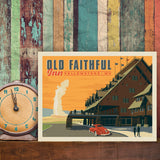 Yellowstone National Park: Old Faithful Inn - Canvas, Canvas / 9x12