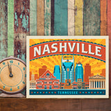 Nashville Landmarks (Horizontal) - Canvas, Canvas / 9x12