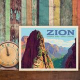 Zion National Park: Ascent To Angels Landing (Horizontal) - Canvas, Canvas / 9x12