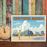 Daytona Beach, Florida - Canvas, Canvas / 9x12