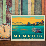 Memphis, TN: River View (Horizontal) - Canvas, Canvas / 9x12