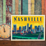 Nashville Sunset Skyline (Horizontal) - Canvas, Canvas / 9x12