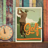 id-rather-be-playing-golf - Canvas / 9x12 / Env