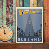 ...2026 Total Solar Eclipse: Reykjavik, Iceland - Canvas, Canvas / 9x12
