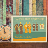Flip Flops Hangin’ Out Together - Canvas, Canvas / 9x12