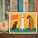 Middle Tennessee Boxer Rescue Fundraiser Print #4 (Nubs) - Canvas, Canvas / 9x12