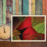 Pastel Painting: Redhead (Cardinal) - Canvas, Canvas / 9x12