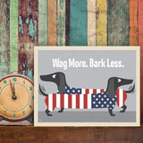Wag More. Bark Less. - Canvas, Canvas / 9x12