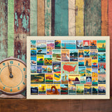 50-State Collage (Horizontal) - Canvas, Canvas / 9x12