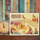 Grand Canyon National Park: Illustrated Map - Canvas, Canvas / 9x12