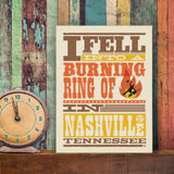 Lyric Print: Burning Ring Of Fire - Canvas, Canvas / 9x12
