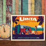 West Coast Surf Van (Pub Poster) - Canvas, Canvas / 9x12