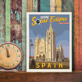 ...2026 Total Solar Eclipse: León, Spain - Canvas, Canvas / 9x12