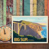 Big Sur, California: Bixby Bridge - Canvas, Canvas / 9x12
