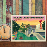 San Antonio, TX: River Walk (Horizontal) - Canvas, Canvas / 9x12