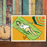 Sun Bather - Canvas, Canvas / 9x12