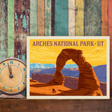 Arches National Park: Delicate Arch Sunset (Horizontal) - Canvas, Canvas / 9x12