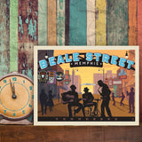 Memphis, TN: Beale Street Sunset - Canvas, Canvas / 9x12