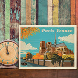 France: Paris, Notre Dame, Horizontal - Canvas, Canvas / 9x12