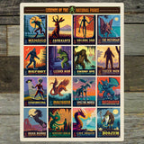 Legends Of The National Parks: 16-Image Print - Metal Sign, Metal Sign