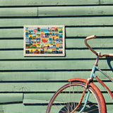 50-State Collage (Horizontal) - Metal Sign, Metal Sign / 9x12