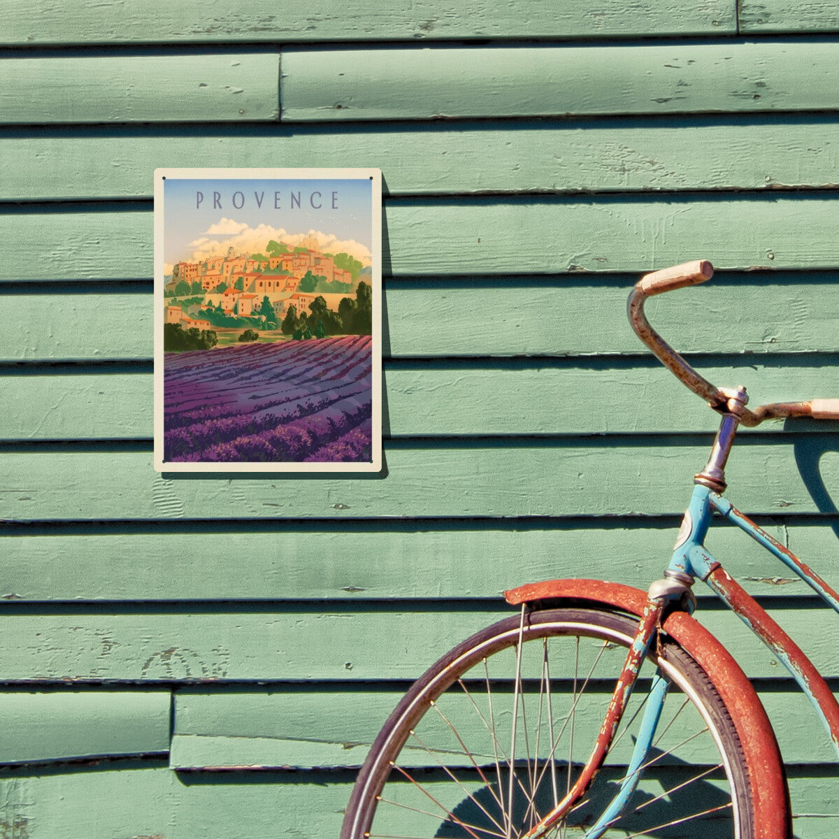 France: Provence In The Afternoon — Vintage Travel Poster | Metal