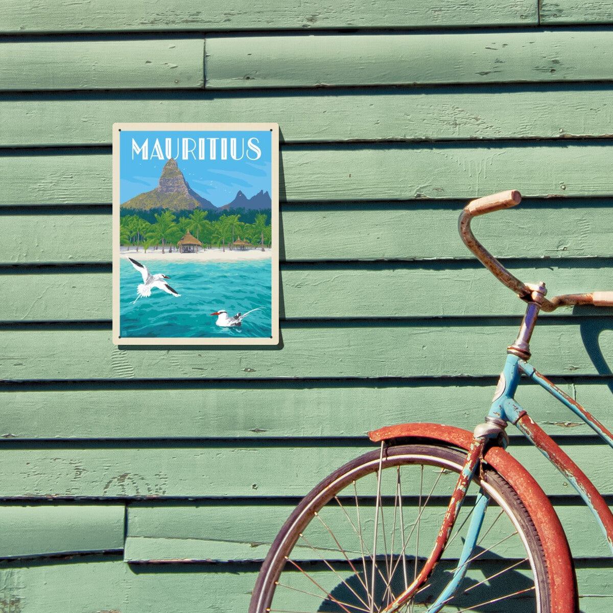 Mauritius — Vintage Travel Poster | Metal Wall Art – Anderson