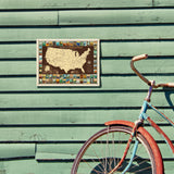 63 National Parks: Map Of USA - Metal Sign, Metal Sign / 9x12