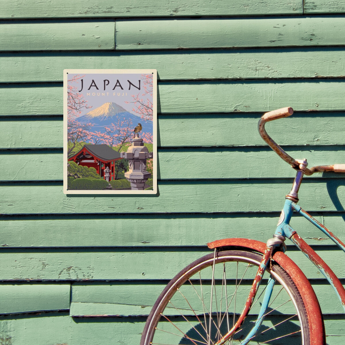 Japan: Mount Fuji — Vintage Travel Poster | Metal Wall Art