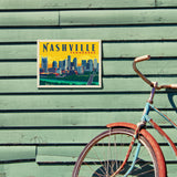 Nashville Sunset Skyline (Horizontal) - Metal Sign, Metal Sign / 9x12