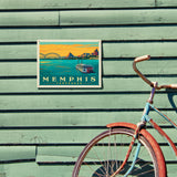 Memphis, TN: River View (Horizontal) - Metal Sign, Metal Sign / 9x12