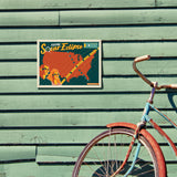 2024 Total Solar Eclipse Map - Metal Sign, Metal Sign / 9x12