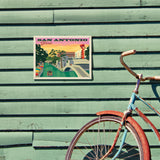 San Antonio, TX: River Walk (Horizontal) - Metal Sign, Metal Sign / 9x12