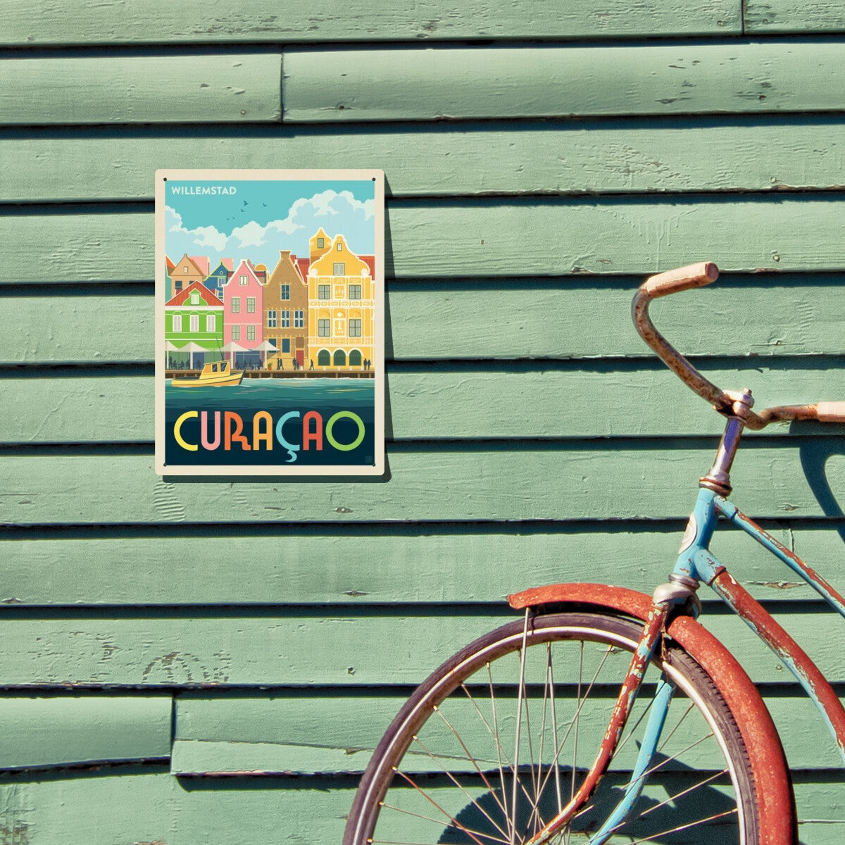 curacao-willemstad - Metal Sign / 9x12 / Env