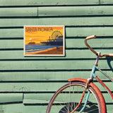 Santa Monica Pier: Sunset - Metal Sign, Metal Sign / 9x12
