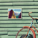 Zion National Park: Ascent To Angels Landing (Horizontal) - Metal Sign, Metal Sign / 9x12