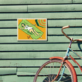 Sun Bather - Metal Sign, Metal Sign / 9x12